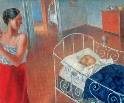 طفل نائم ، 1924 بواسطة Kuzma Sergeevich Petrov Vodkin